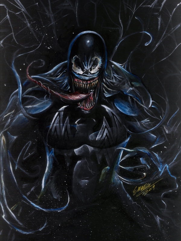 Venom acrylic paint on black paper 11x17 , in Manu silva 's Gallery ...