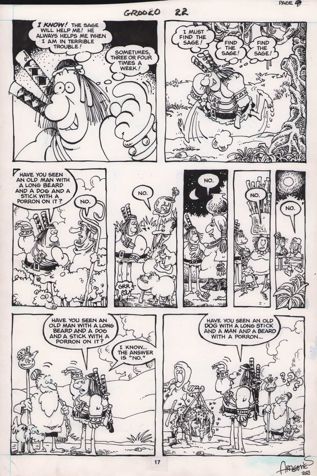 Groo The Wanderer # 20 pg 17 (Marvel, 1986) ~ Sergio Aragones ~ Sage ...