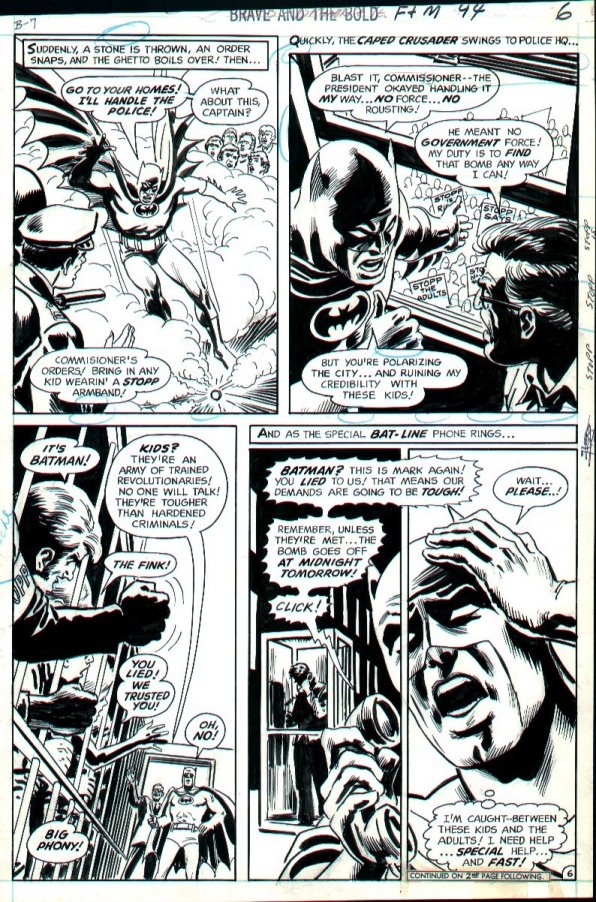 Brave & Bold 94 ( w / Teen Titans ) p 6 by Cardy, in Will K's CARDY - Brave  & Bold Comic Art Gallery Room