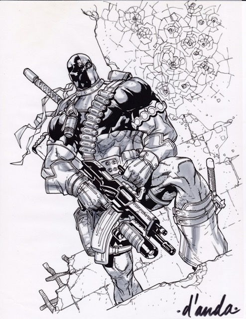 Deathstroke - Carlos D’Anda, in Darren Ong's DC Comic Art Gallery Room