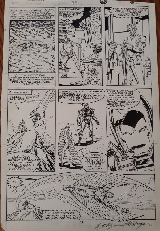 Iron Man #226 page 19 vs. Stingray, Armor Wars , in David IMFan's Iron ...