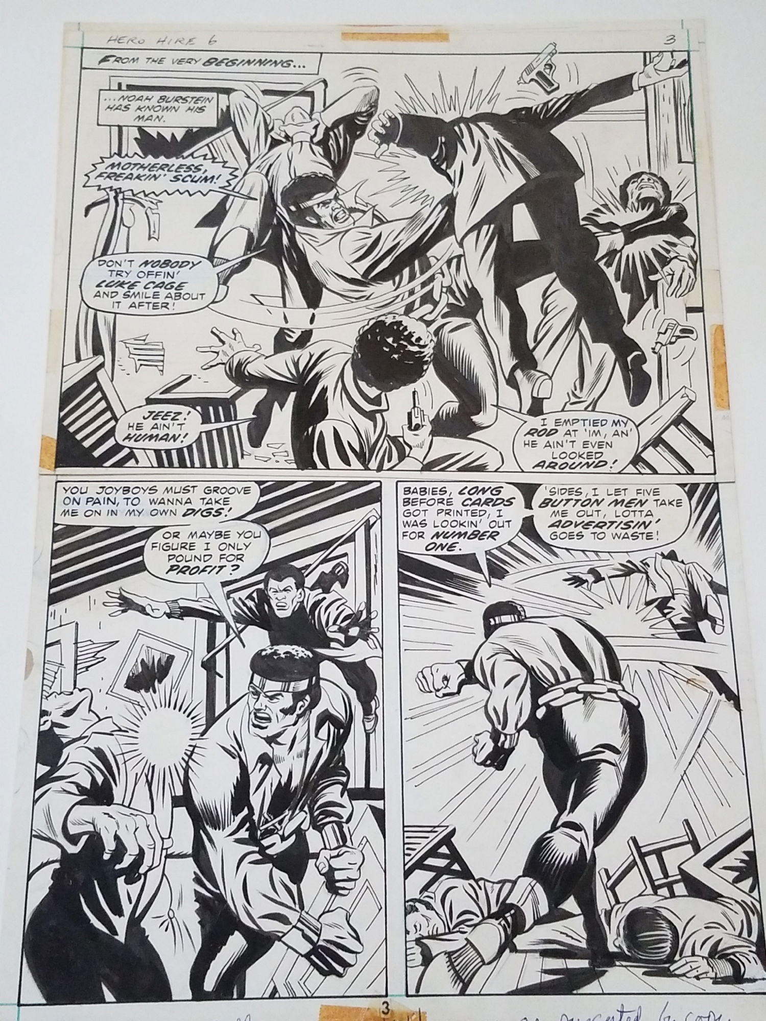 Luke Cage Hero for Hire #6 page 3, in David IMFan's Art for Sale: Hero ...