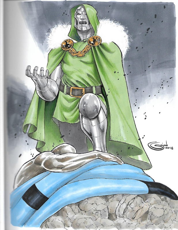 Villains Victorious Sketchbook Dr Doom By Sajad Shah In Ryan