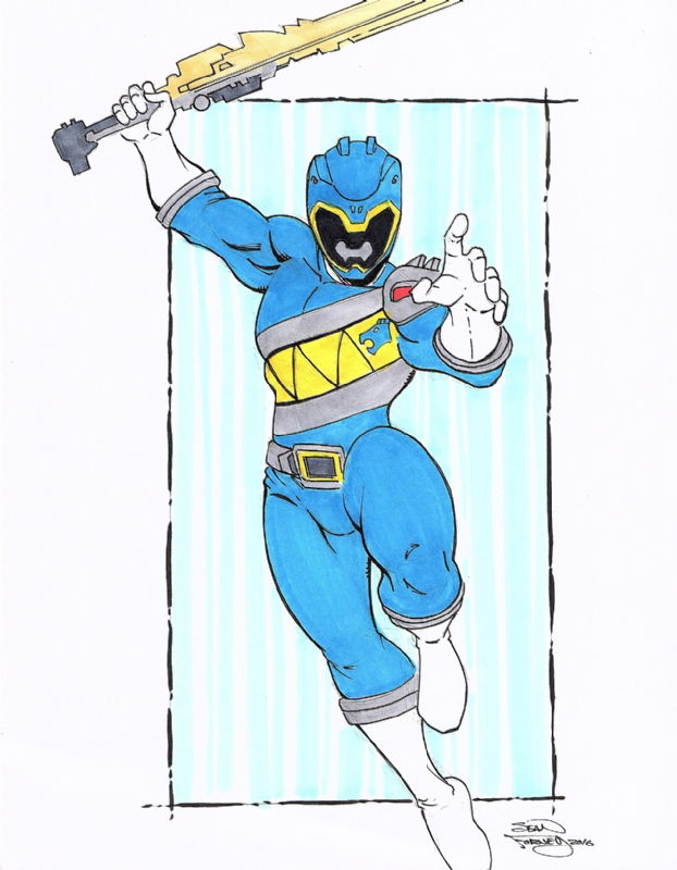 Blue Dino Charge (kyoryuger) Power Ranger By Sean Forney, In Justin D's 