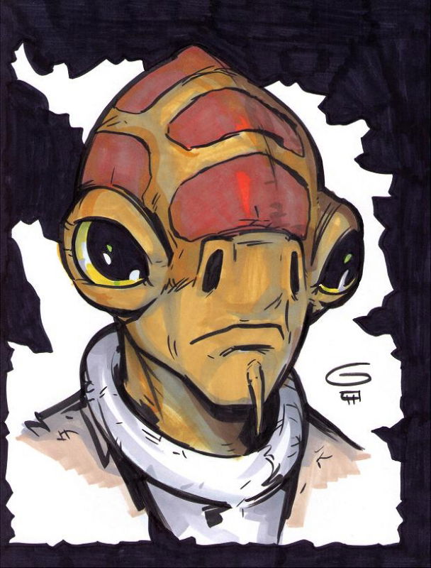 Nahdar Vebb by Grant Gould, in Justin D's Star Wars Comic Art Gallery Room