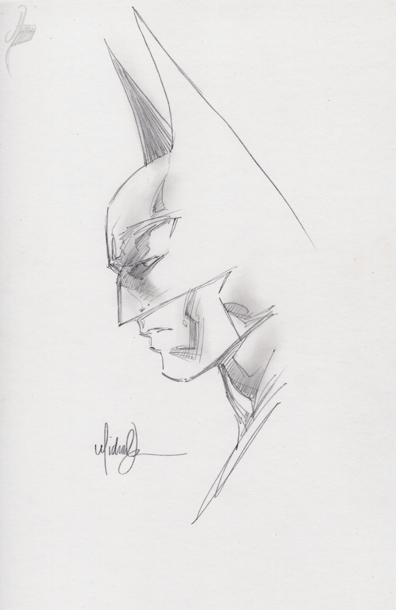 Michael Turner (pencil) Batman sketch (UNPUBLISHED), in Jason Hearn's  Michael Turner Comic Art Gallery Room