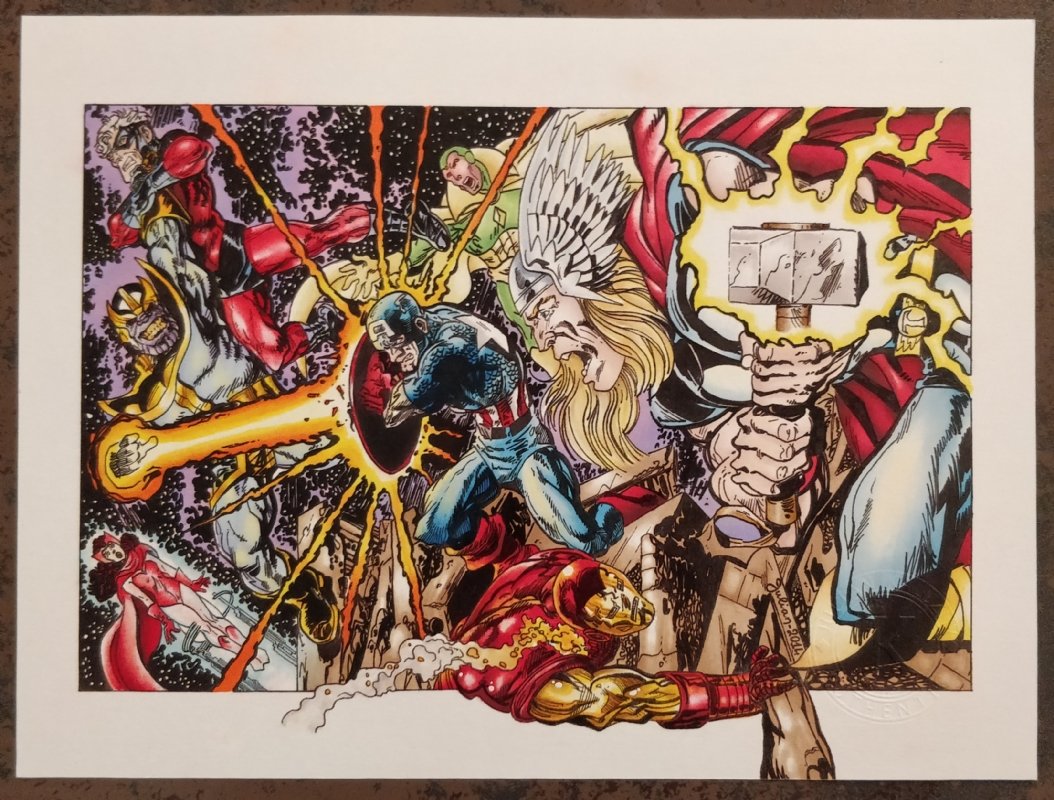 Avengers vs Thanos - Thor, Iron Man, Captain America - Jack Kirby Style, in  Gregory Gliks's Sketch & Comission Comic Art Gallery Room
