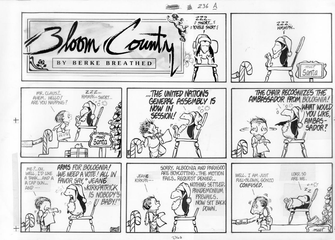 Bloom County Sunday Berkeley Breathed In Comiclink Com Auctions S Closed