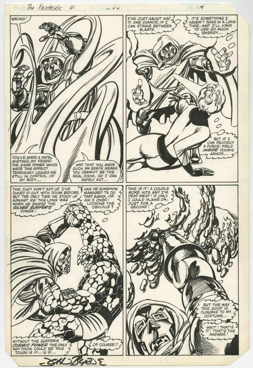 FANTASTIC FOUR #246 PAGE 19 ( 1982, JOHN BYRNE ) FF VS. DOCTOR DOOM ...