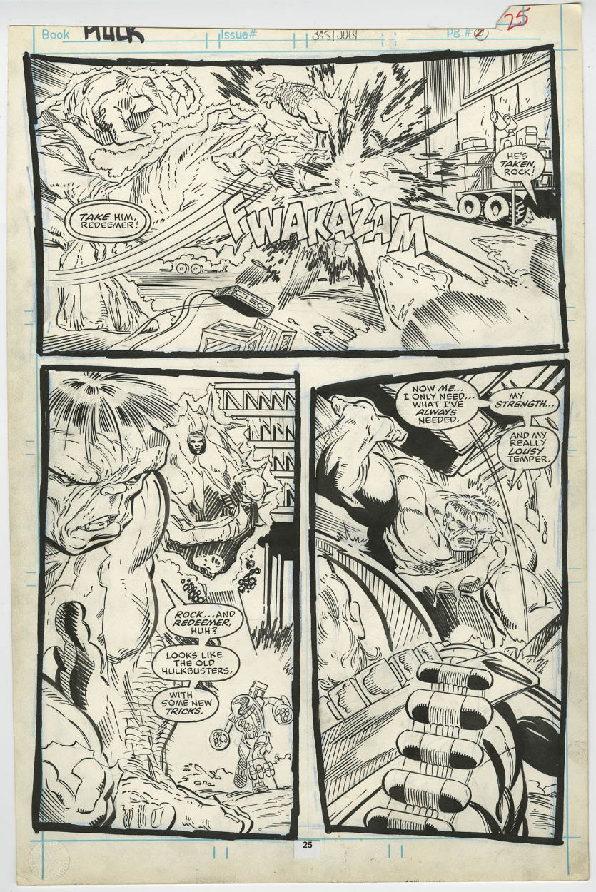 Incredible Hulk 345 Page 25 19 Todd Mcfarlane In Original Art Auctions And Exchange Comiclink Com S Closed Featured Auction Highlights 02 15 Comic Art Gallery Room