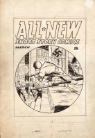 ALL NEW COMICS #2 COVER (1943, Rare German WWII Cover ( PIERCE RICE ) Comic Art