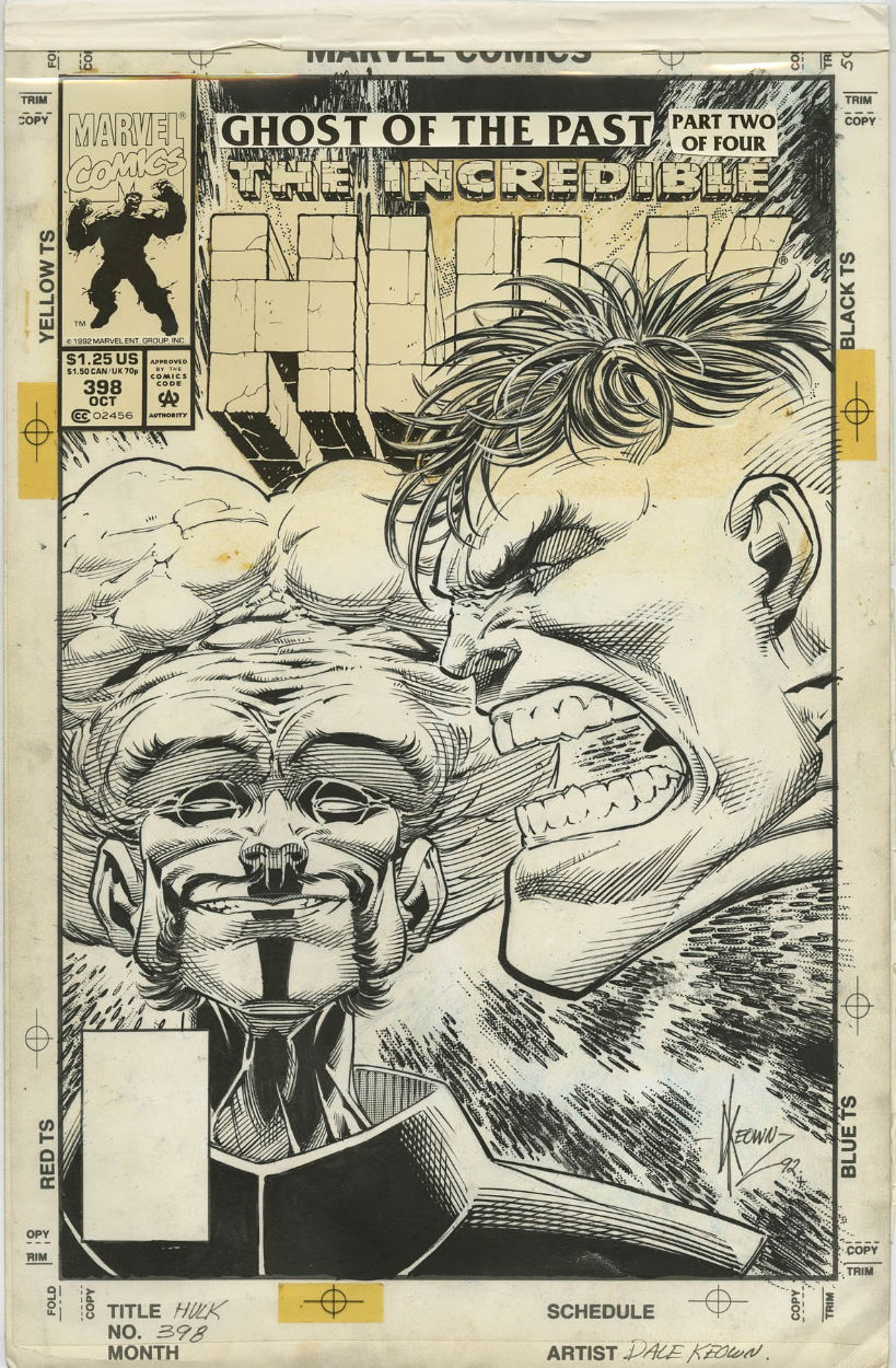 Incredible Hulk 398 Cover 1992 Dale Keown In Original Art Auctions And Exchange Comiclink Com S Closed Featured Auction Highlights 02 16 Comic Art Gallery Room