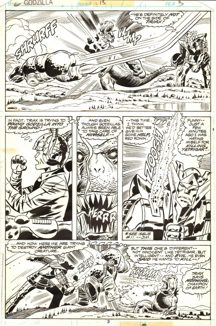 HERB TRIMPE GODZILLA #13 PAGE 3, in ComicLINK.Com Auctions's CLOSED ...