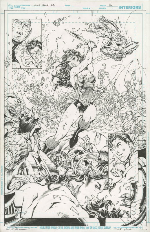 JUSTICE LEAGUE #3 SPLASH ( 2012, JIM LEE ) LARGE WONDER WOMAN