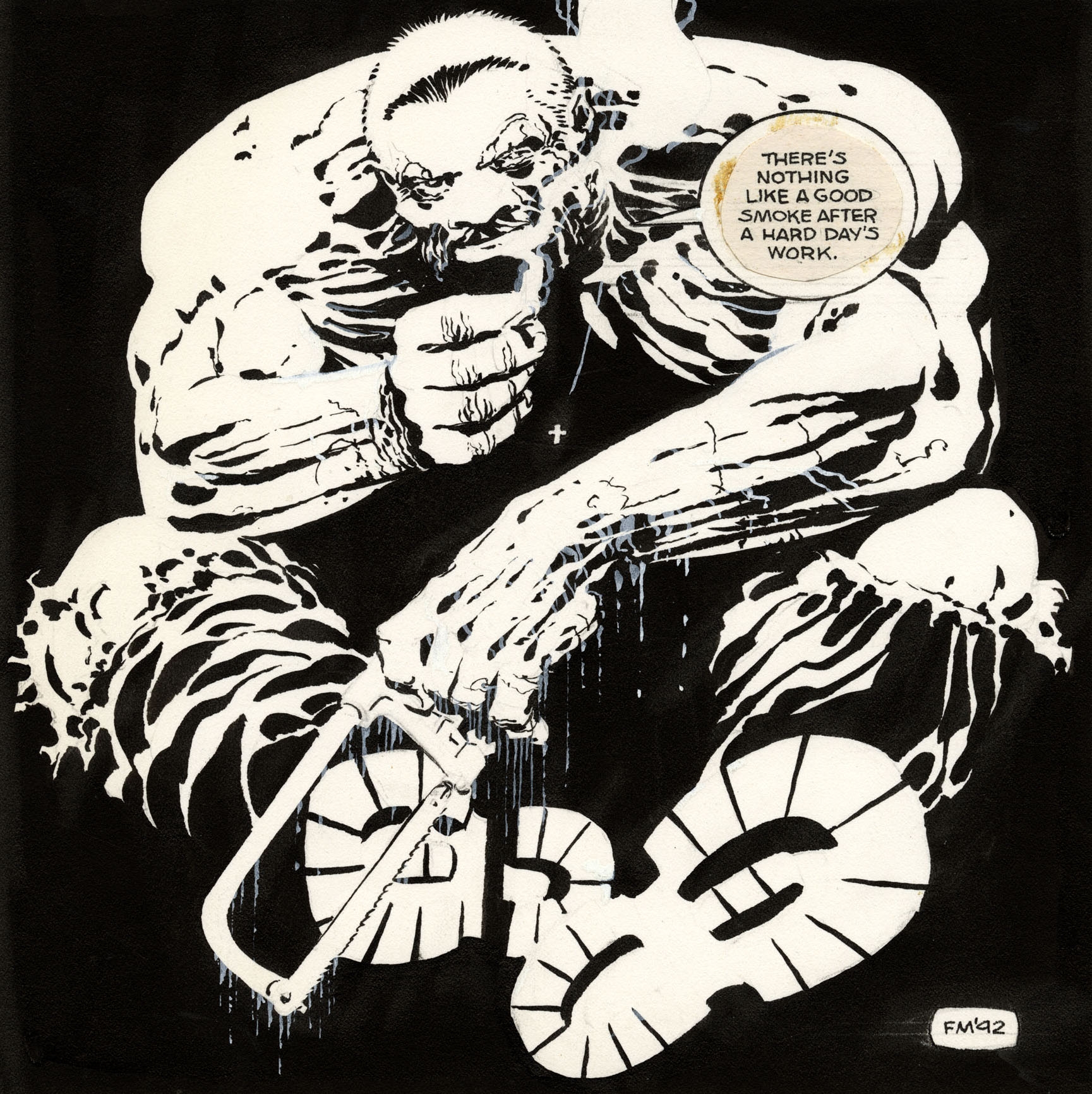 Frank Miller Sin City The Hard Goodbye Frontispiece 1992 Marv From The 1st Sin City Saga In Original Art Auctions And Exchange Comiclink Com S 8 Summer Featured Auction Highlights Gallery Accepting