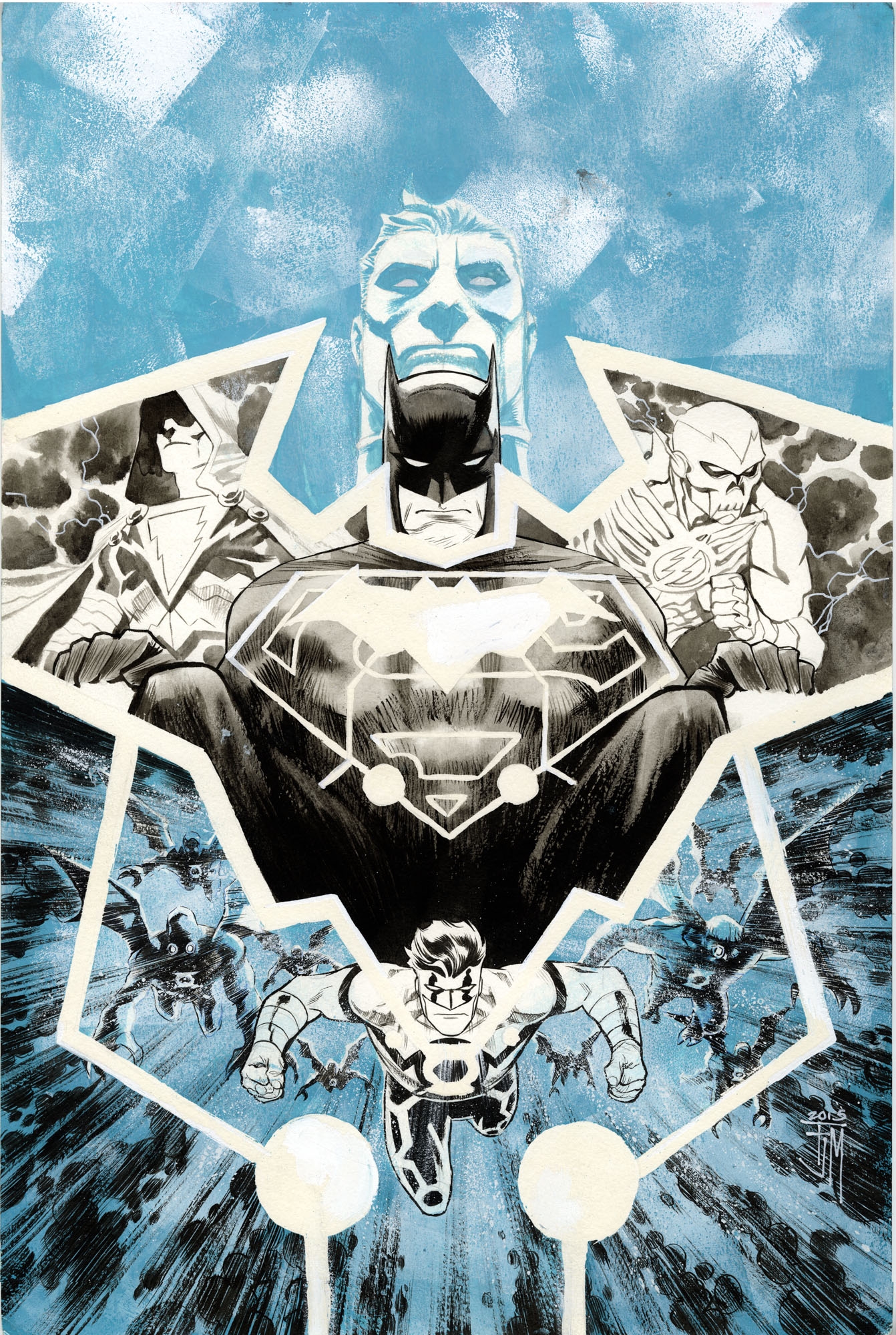 FRANCIS MANAPUL JUSTICE LEAGUE: DARKSEID WAR: BATMAN #1 COVER (2015, BATMAN  TAKES OVER METRON'S MOBIUS CHAIR AND BECOMES THE GOD OF KNOWLEDGE), in   Auctions's CLOSED FEATURED AUCTION HIGHLIGHTS - 08/2020 Comic