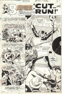 DON HECK DETECTIVE COMICS #411 PAGE 1 BATGIRL TITLE SPLASH (1971, BRONZE BABS IN BONDAGE; GIORDANO INKS)  Comic Art