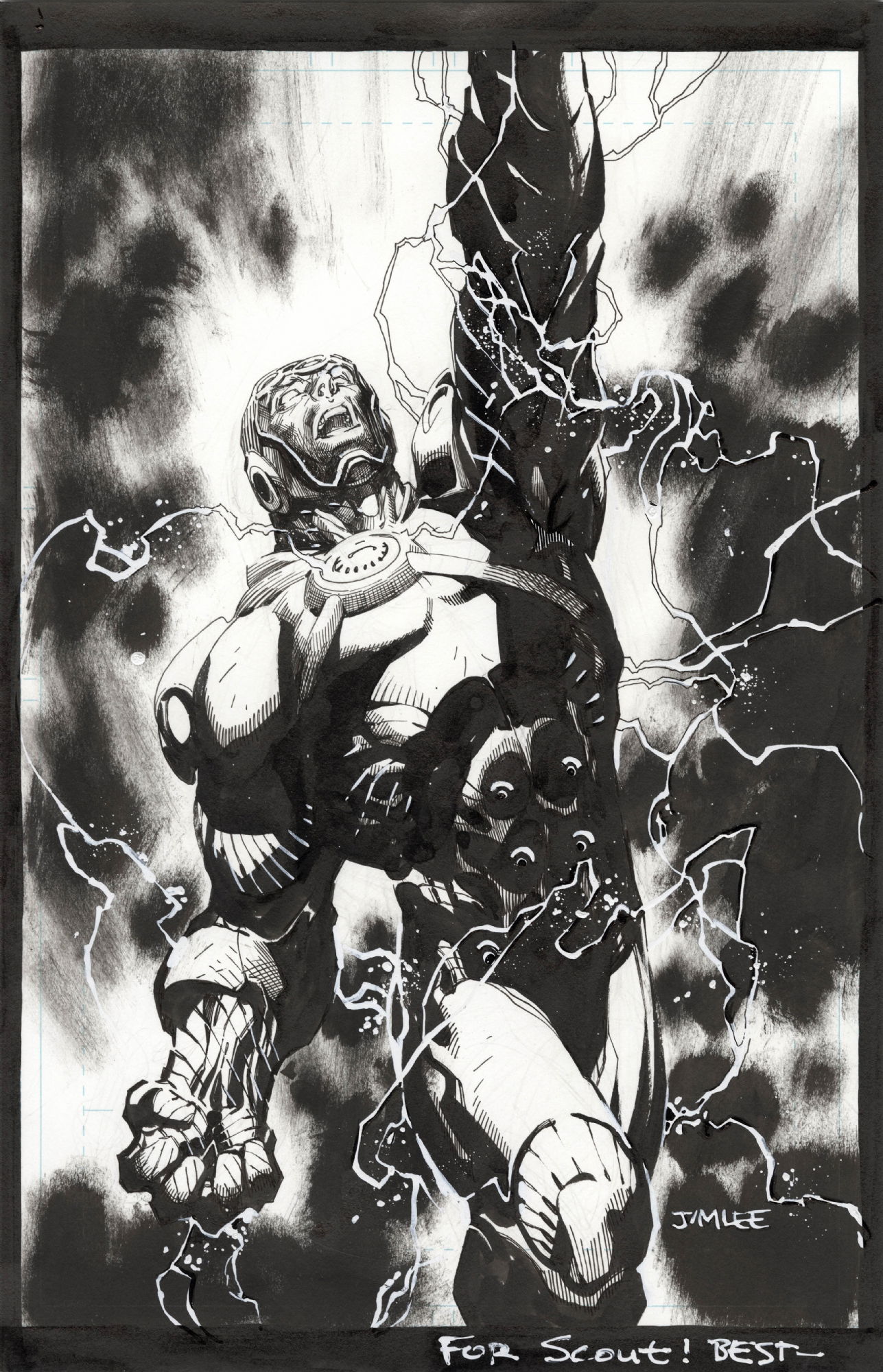 JIM LEE THE SUIT #1 COVER (2014, ORIGINAL COVER TO VERY RARE DC ...