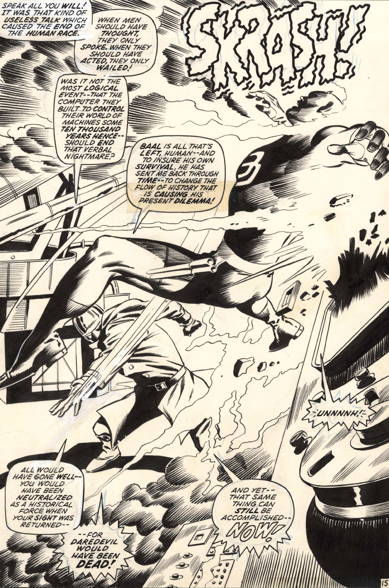 GENE COLAN DAREDEVIL #84 (1972, COVER SCENE SPLASH WITH LARGE DD IMAGE) ,  in ComicLINK.Com Auctions's 11/2023 - FALL FEATURED AUCTION HIGHLIGHTS  GALLERY - ACCEPTING CONSIGNMENTS! Comic Art Gallery Room