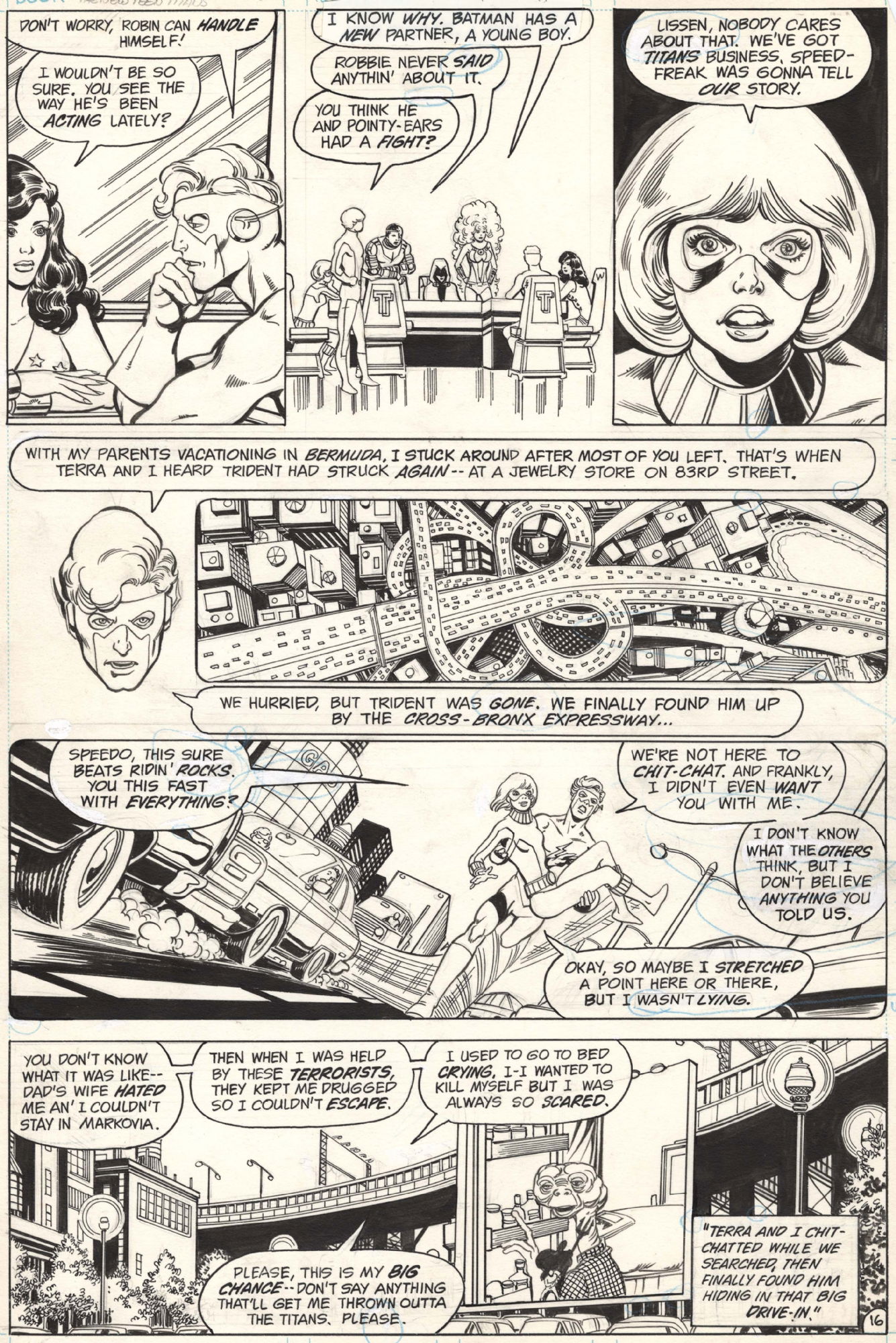 GEORGE PEREZ AND ROMEO TANGHAL NEW TEEN TITANS #33 PAGE (1983, PRIME ...