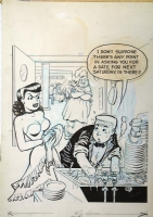 1953 DAVE BERG MEET MERTON #1 COVER Comic Art