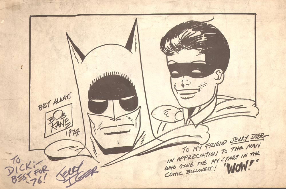 1974 BOB KANE BATMAN AND ROBIN PAGE SKETCH, in ComicLINK.Com Auctions's ...