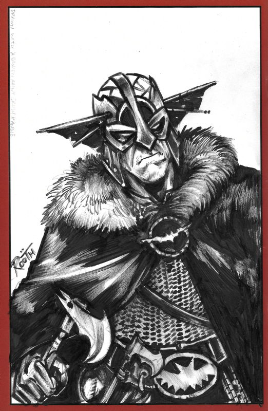 Viking Batman, in Kevin L's Comic Book Cover Sketches Comic Art Gallery Room