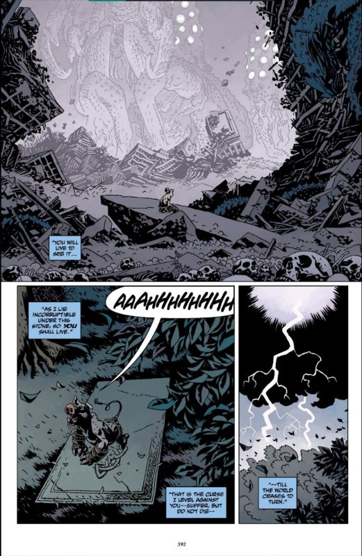 Hellboy: The Storm #2, pg 8. Merlin curses Gruagach., in Mike Humphrey ...