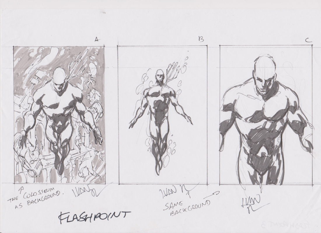 Flashpoint #3 Reis Variant Cover Prelims A, B And C., In Mike Humphrey ...