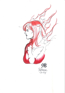 Phoenix Sketch by Frank Cho Comic Art