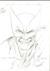 Wolverine by Mark Texeira, in Michael Benham's Remarques Comic Art Gallery  Room