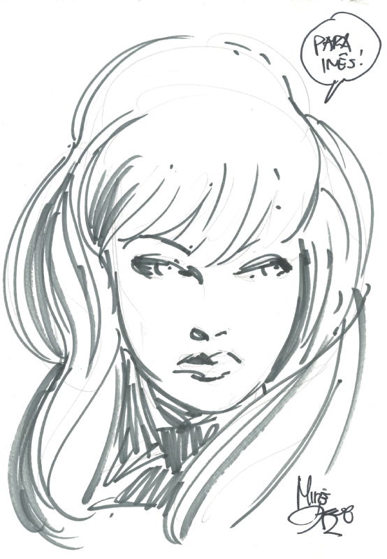 Black Widow sketch by Mike Deodato Jr., in João Vilela's Convention ...