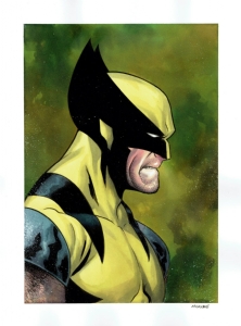 Mike McKone - Wolverine watercolor bust Comic Art