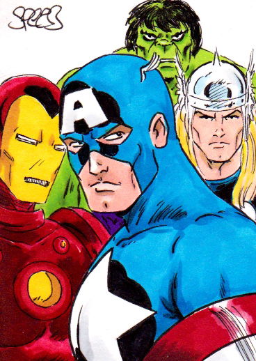 Avengers by Mark Spears, in Mark Spears's Sketch Cards Comic Art ...