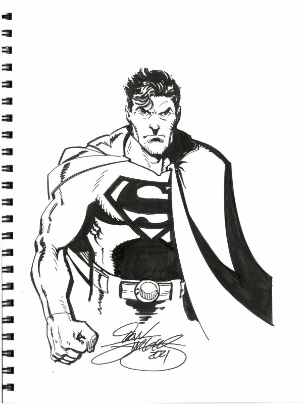 Superman - Dan Jurgens, In Jason Mui's Red White And Blue Sketchbook 