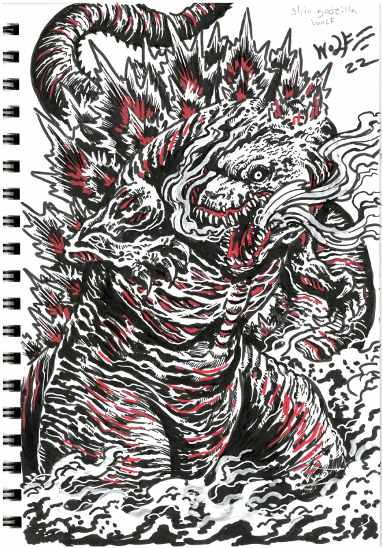 Drawing Time Lapse_ Godzilla ゴジラ Gojira - Fan Art - video Dailymotion