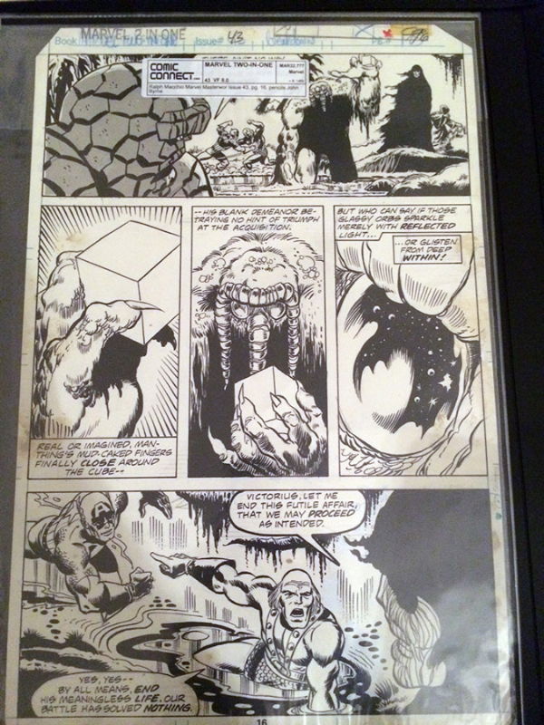 Byrne Two In One Page, In Ashley Wood's Marvel Stuff Comic Art Gallery Room