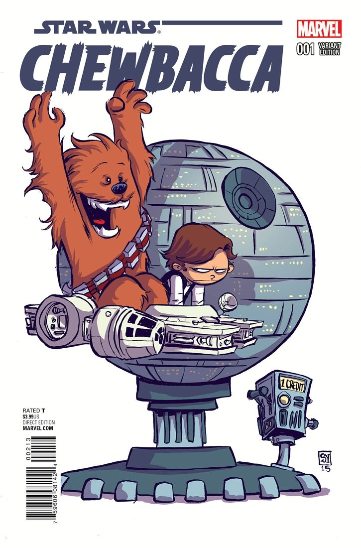 Star Wars, Chewbacca #1 Calvin & Hobbes Han Solo (2015)-Skottie Young, in Han P's Star Wars COMIC COVERS: MARVEL 1 Comic Gallery Room