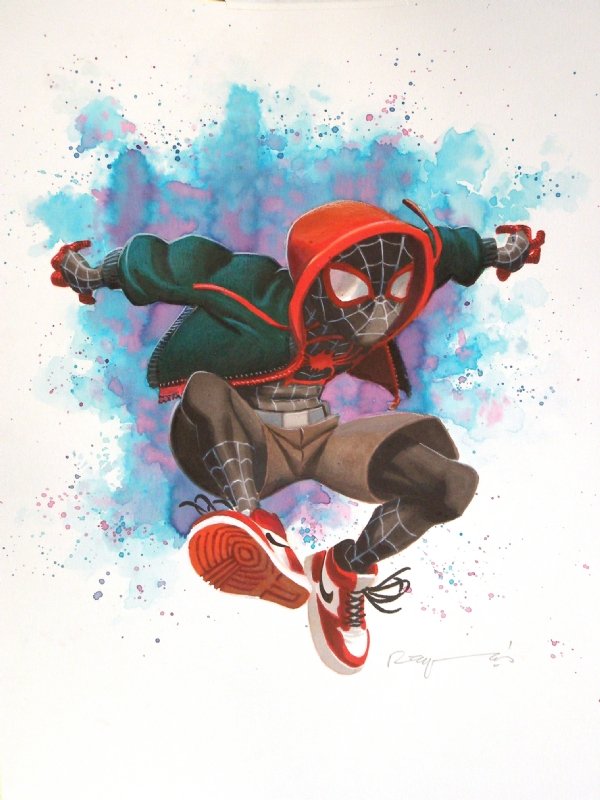 Miles Morales Spiderman In Ron Pittmans Mathieu Reynes Comic Art
