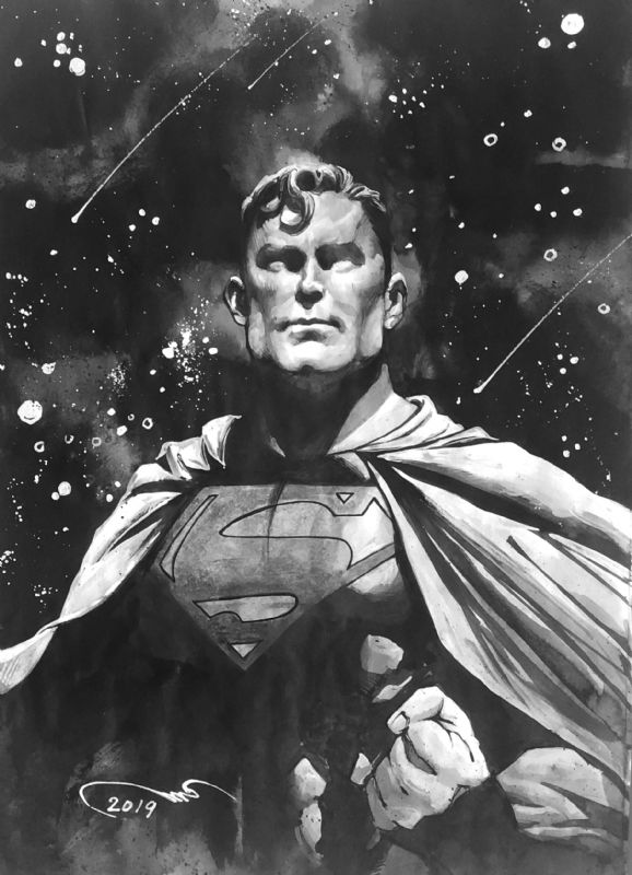 Superman by Humam, in Ron Pittman's Humam Comic Art Gallery Room