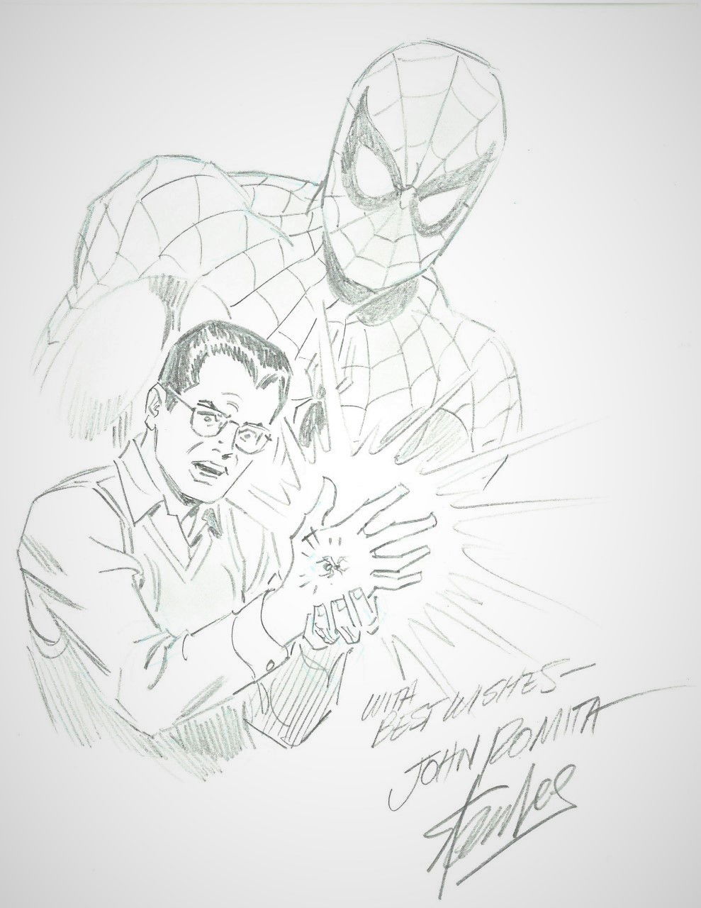 Spider-man's Origin by John Romita Sr., in ALFREDO QUINTERO's John Romita Sr.  art Comic Art Gallery Room