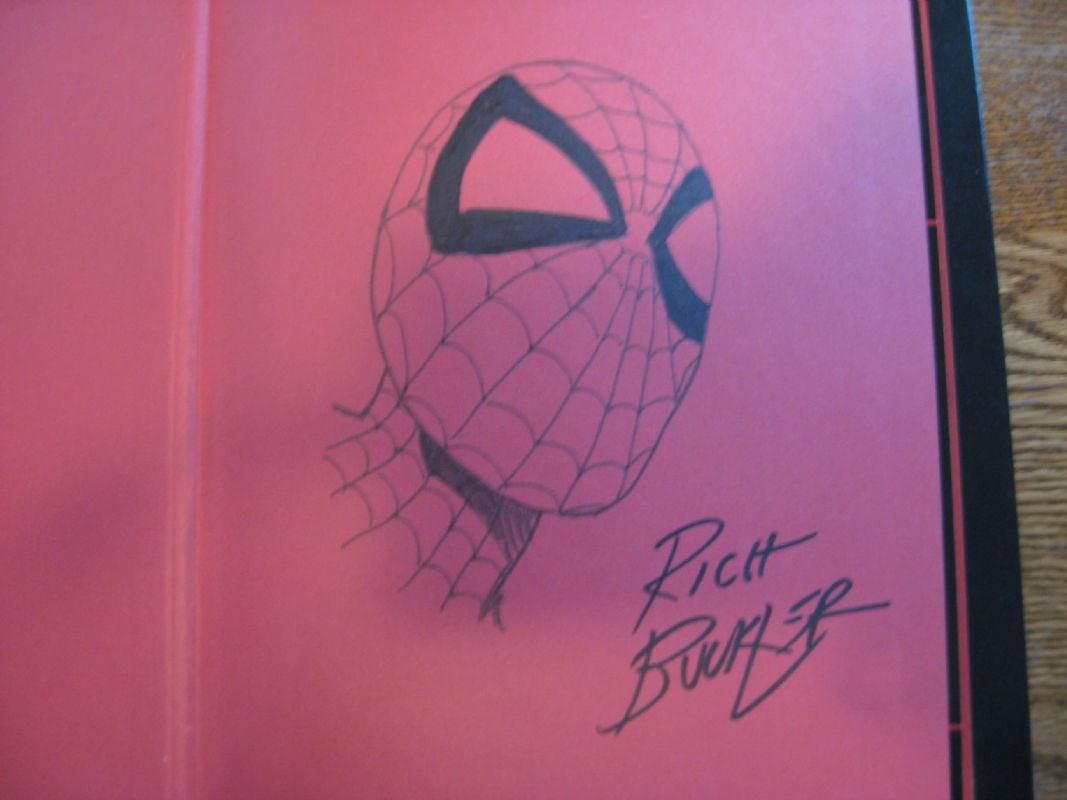 RICH BUCKLER SPIDERMAN SKETCH IN DEATH OF JEAN DEWOLF HC, in larry clay ...