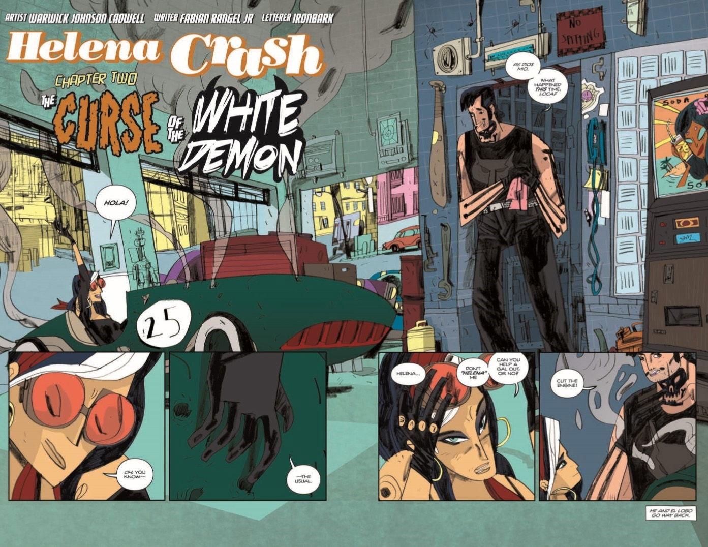 Helena Crash #2, pg #2-3 by Warwick Johnson Cadwell, in Chris Pace's ...