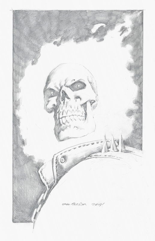 MARVEL COMICS GHOST RIDER MARK TEXEIRA ORIGINAL ART SKETCH CARD