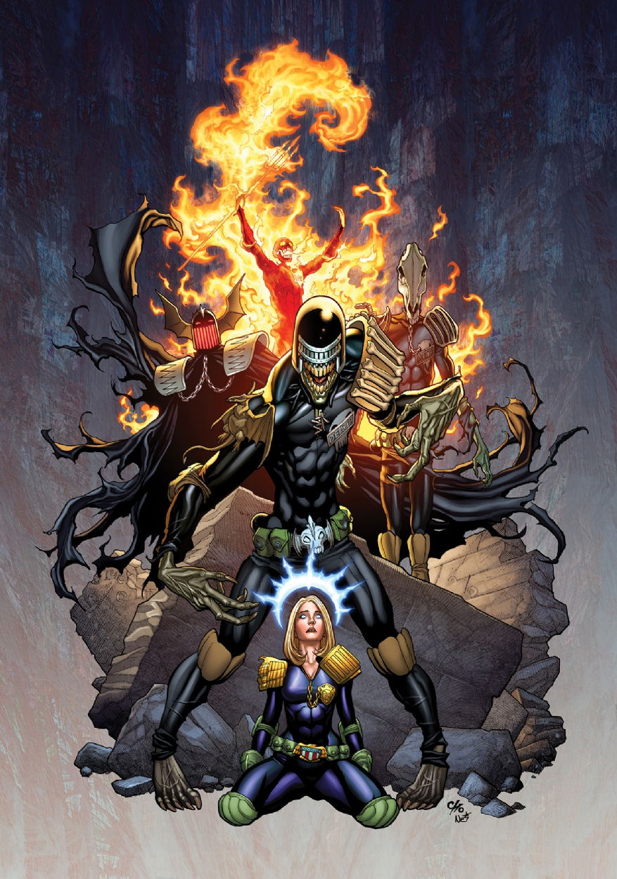 Judge Anderson And The Dark Judges Final Colored Art In Frank Chos Non Marvel Dc Art Comic