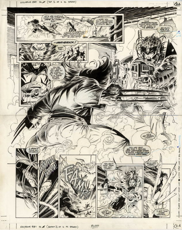 Wolverine 87 - Pages 22-23, in E M's Kubert, Adam Comic Art Gallery Room