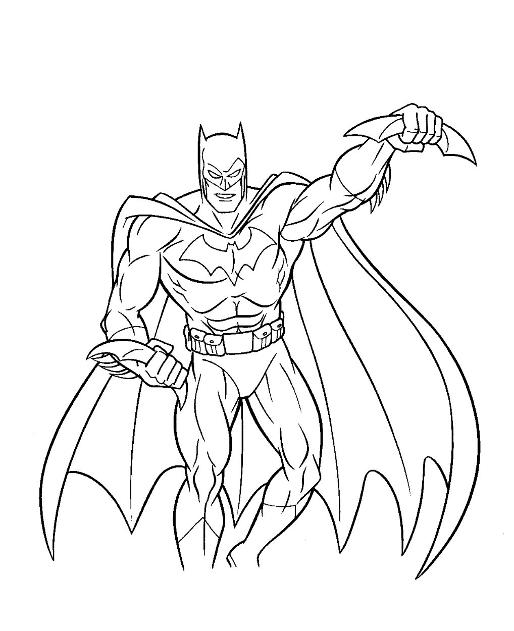 Batman, in The Batfan's Batman coloring book pages 3 Comic Art Gallery Room