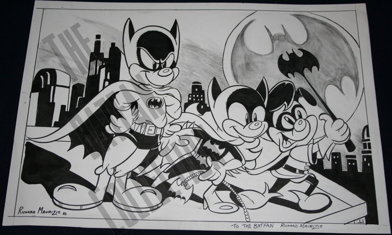 Animaniacs as the Batfamily, in The Batfan's Other comic/cartoon characters  dressed up as Batman characters Comic Art Gallery Room