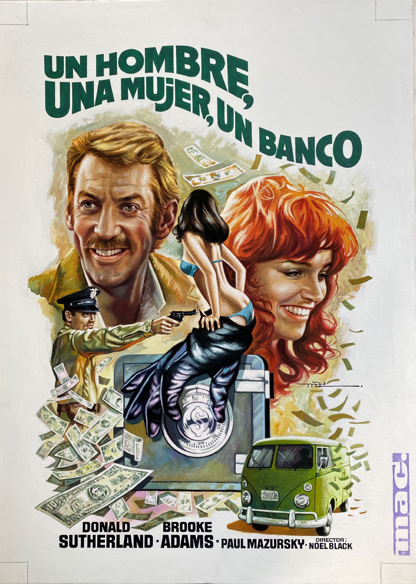 A Man A Woman And A Bank 1979 A MAN, A WOMAN AND A BANK (1979), original video cover artwork by MAC