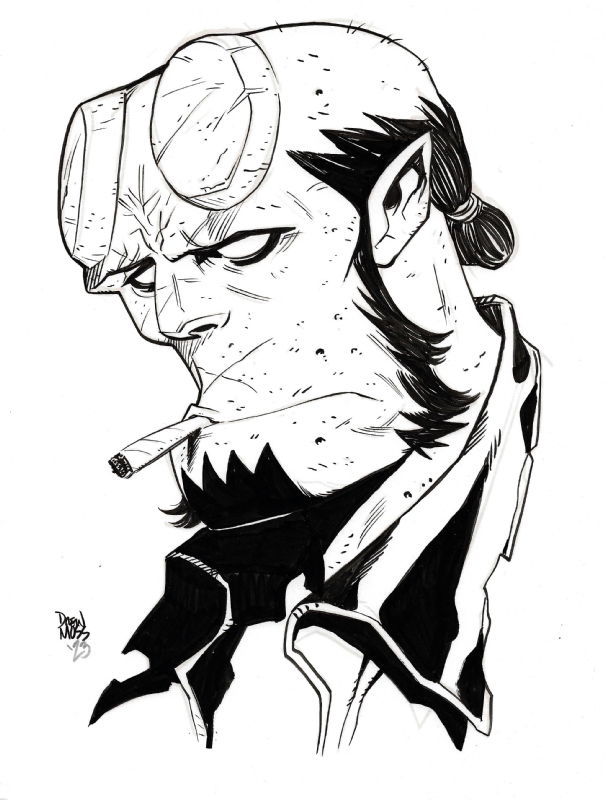 Hellboy - Drew Moss , In Justin Sirois's Hellboy And The Bprd Comic Art 